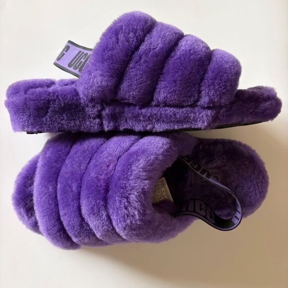 UGG Fluff Yeah Purple Slides Slippers Size 7 Women’s - Picture 6 of 12